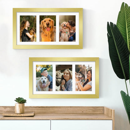 DUENPY 14x26 Collage Picture Frame 4x6 Collage Picture Frame Displays Twelve 4x6 inch Photos Available Horizontal Wall Mounting Display and Vertical Black - Colors A