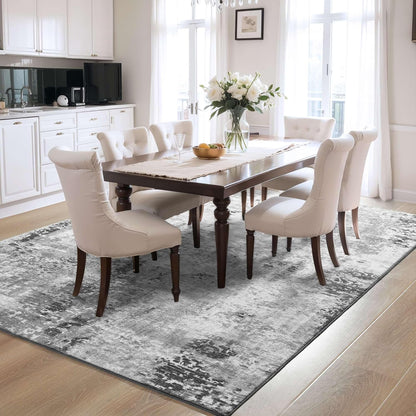 Ompaa 2x6 Rug Runners for Hallways Kitchen Runner Rug Non Slip Washable Grey Long Runner Rugs with Rubber Backing Soft Abstract Carpet Runner for Hallways, Kitchen, Bedroom, Bathroom, Entryway - Colors B