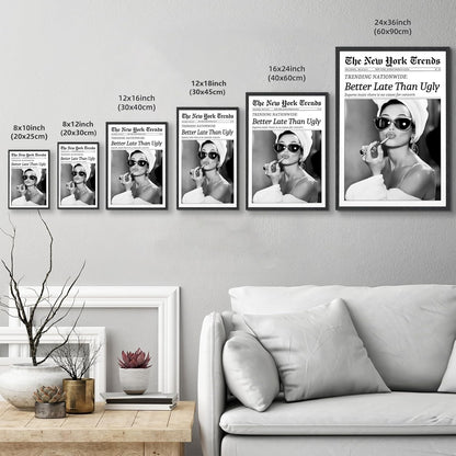 Framed Black And White Retro Newspaper Wall Art ItS Already Yours Universe Quote Poster Trendy Positive Inspirational Wall Decor for Bedroom Office Apartment Dorm Affirmation Canvas Print 8x12inch