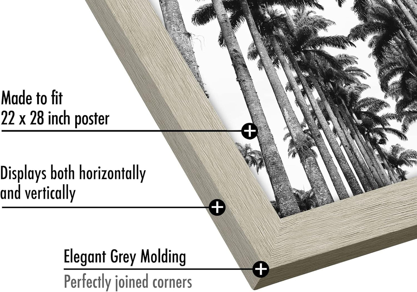 Americanflat 16x20 Picture Frame with Polished Plexiglass - Black Picture Frame - Wide Photo Frames Made of Engineered Wood for Vertical or Horizontal Wall Display - Epic Collection - Black - Colors A