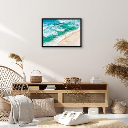 Americanflat 24x36 Poster Frame with Polished Plexiglass - Streamline Collection - Thin Border Picture Frame for Wall Display - Hanging Hardware Included - Black - Colors A