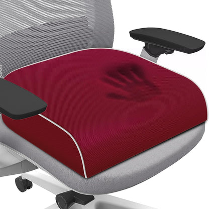 SweetSlubr Seat Cushion for Tailbone Pain Relief, Office Chair Cushion, Memory Foam Large Cushion with Non-Slip Cover for Soft Support at Office Chair, Car Seat, Airplane, Floor Pillow, Black/Large