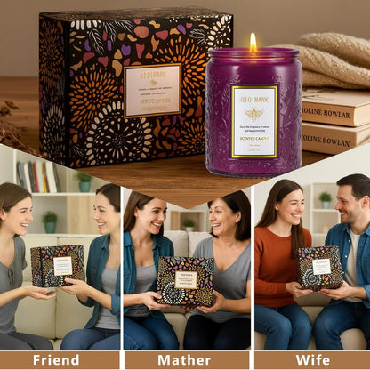 Mother’s Day Candles Gift Set for Mom, Natural Soy Wax Scented Jar Candles 6-Pack, Aromatherapy Candles for Home, 42oz 300 Hours Long Lasting, Gifts for Women