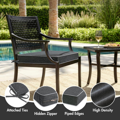 MIULEE Beige Outdoor Bench Cushion Set of 1, 48x18x3 Inch Waterproof Patio Seat Cushions for Swing and Outdoor Furniture Couch Sofa, 3 Year Color Fastness High Density Foam with Adjustable Ties