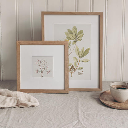 5x7 Picture Frame, Solid Oak Wood 5 x 7 Photo Frame with Mat to 4x6, 7x5 Picture Frames for Wall and Tabletop Display, (Walnut Set of 1)