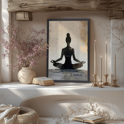 GELDSTEI Calm Zen Botanical Canvas Wall Art, White Lotus Blooming on Stones in Water Aesthetic Pictures, Yoga Spa Meditation Room Decor, Modern Spiritual Poster Prints for Zen Office Framed Set of 3, Each 12x16 Inch