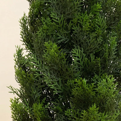 Nearly Natural 4ft Faux Cedar Tree with Nursery Planter - UV Resistant Artificial Pine with 1,000 Lifelike Tips for Outdoor Front Porch, Patio, and Entryway