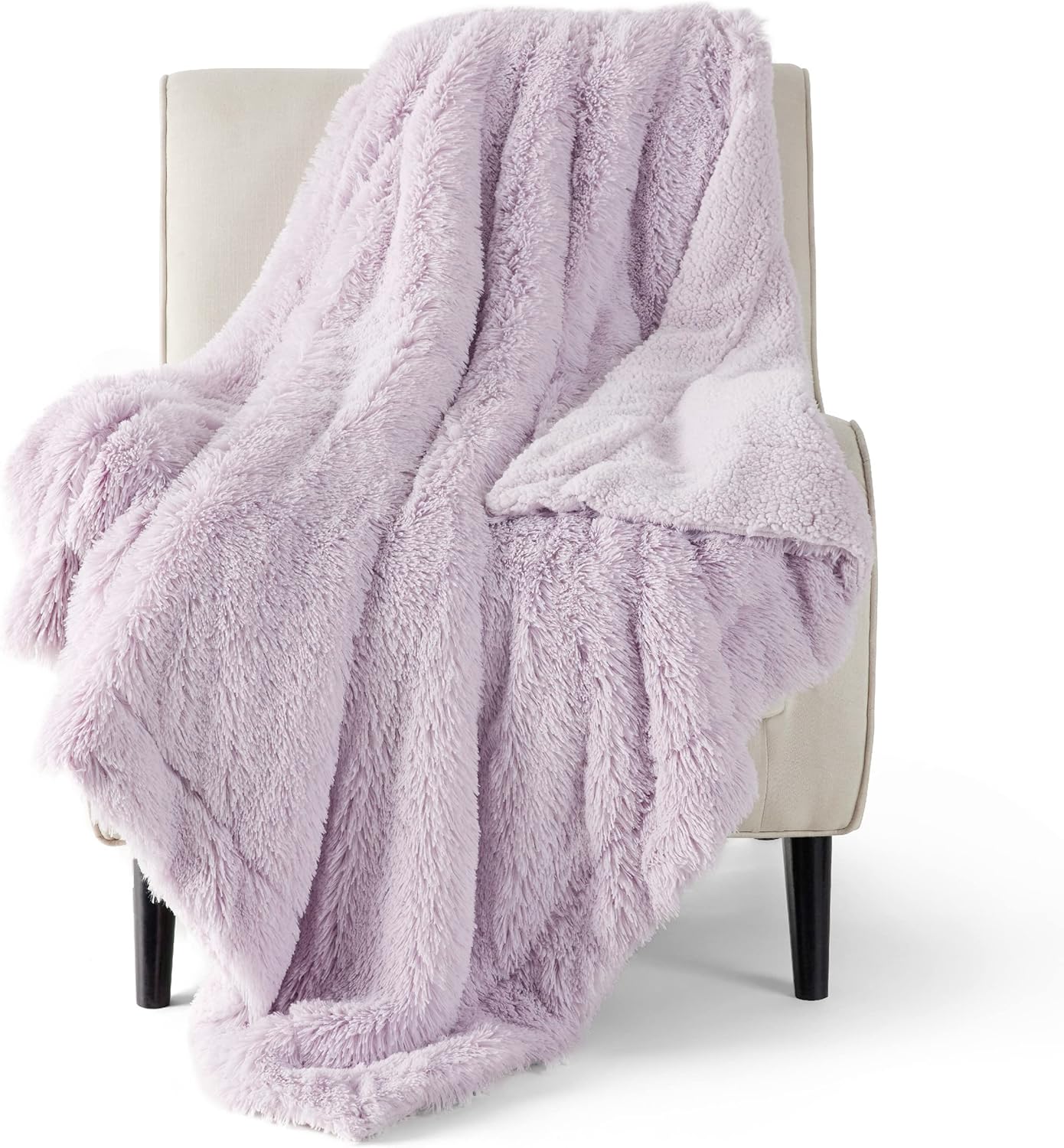 Bedsure GentleSoft Fluffy Fuzzy Faux Fur Throw Blanket for Couch, Soft Sherpa Fleece Cozy Gifts for Women, Plush Bed Blanket Room Decor for Men, Thick Warm Minky Teen Gifts Winter Bedding