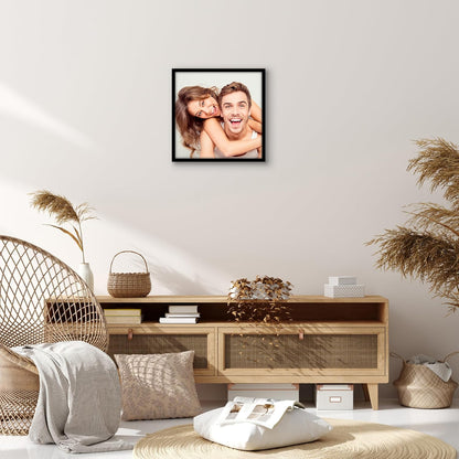 Americanflat 24x36 Poster Frame with Polished Plexiglass - Streamline Collection - Thin Border Picture Frame for Wall Display - Hanging Hardware Included - Black - Colors D