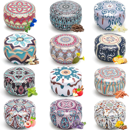 Scented Candles Gift Set, 12 Pack Soy Wax Candles for Home, 12 Scents, Aromatherapy Travel Tins with Gift Box for Women, Birthday, Housewarming, Relaxation