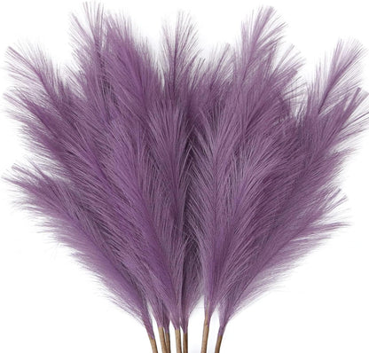 ZIFTY 7-Pcs 38"/3.1FT Faux Pampas Grass Large Tall Fluffy Artificial Fake Flower Bedroom Decor Boho Decor Bulrush Reed Grass for Vase Filler Farmhouse Home Wedding Decor (Beige Mixed)