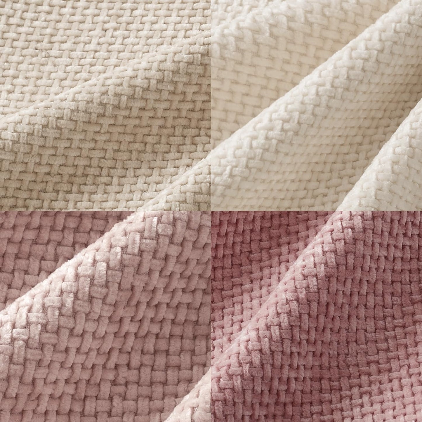 MIULEE Pack of 4 Couch Throw Pillow Covers 18x18 Inch Neutral Soft Decorative Chenille Pillow Covers Farmhouse Boho Cushion Covers for Mid Century Modern Spring Home Decor Sofa Bedroom Living Room