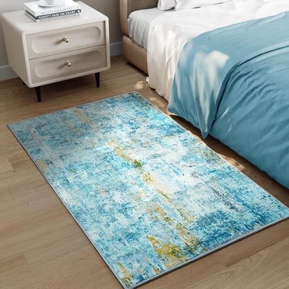 Ompaa 2x6 Rug Runners for Hallways Kitchen Runner Rug Non Slip Washable Grey Long Runner Rugs with Rubber Backing Soft Abstract Carpet Runner for Hallways, Kitchen, Bedroom, Bathroom, Entryway - Colors B