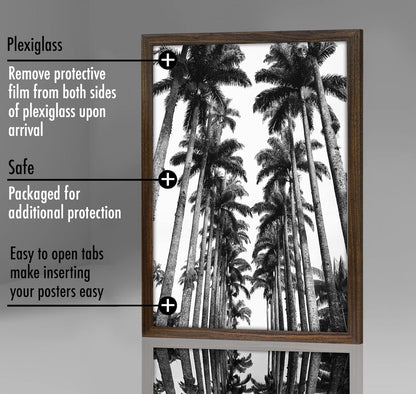 Americanflat 16x20 Picture Frame with Polished Plexiglass - Black Picture Frame - Wide Photo Frames Made of Engineered Wood for Vertical or Horizontal Wall Display - Epic Collection - Black - Colors A