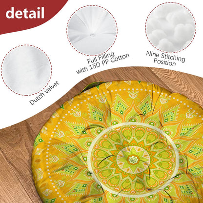 Mandala Meditation Cushion, Boho Meditation Mat, Meditation Pillows for Sitting on Floor, Cushions for Sitting in Home and Outdoor, Square Floor Pillow Cushion Seating for Yoga Accessories 22'' X 22''