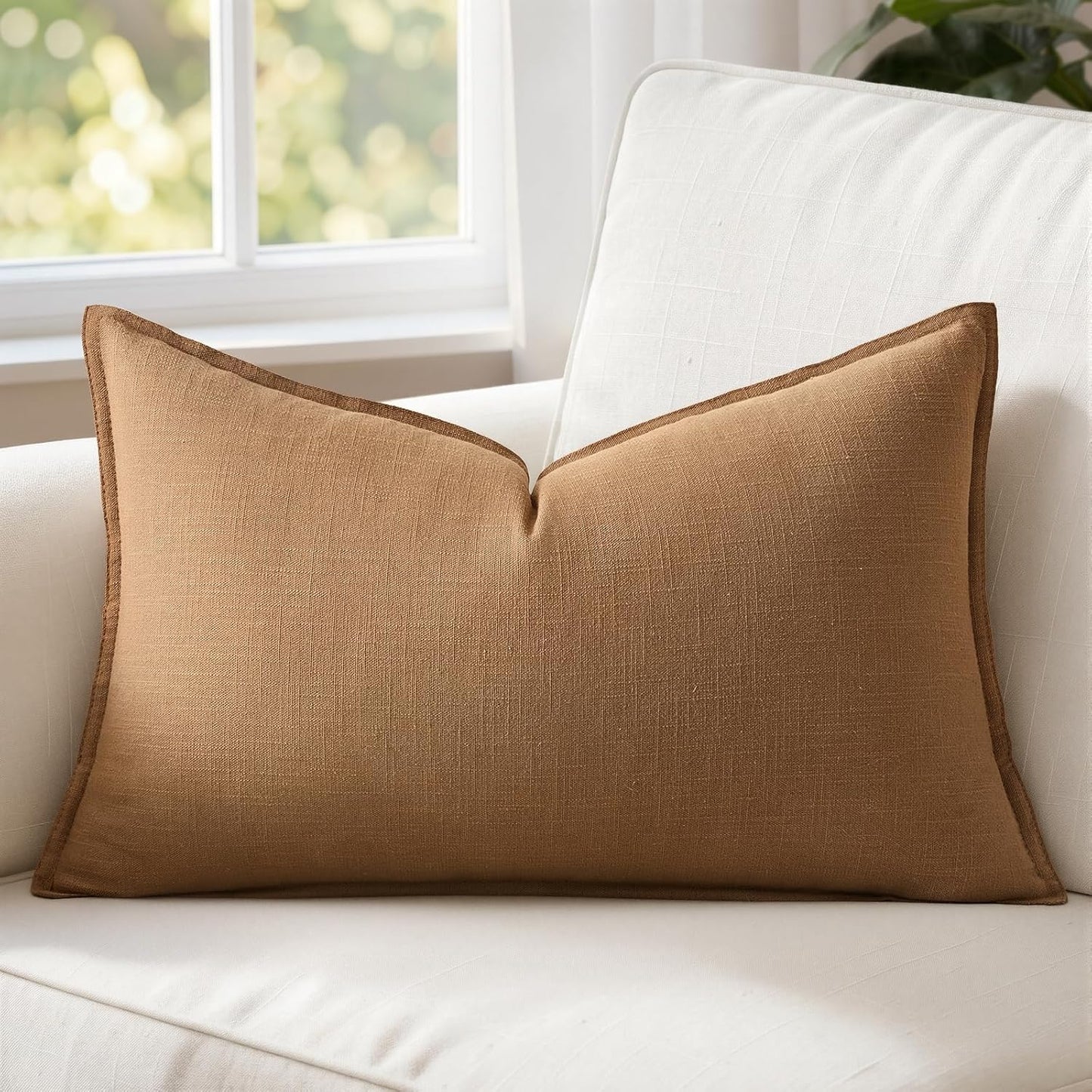 MIULEE Decorative Long Lumbar Throw Pillow Cover for Bed 14x36 Natural Beige Boho Farmhouse Neutral Couch Pillowcase Pack of 1 Accent Modern Sofa Cushion Livingroom Home Decor (Covers Only)