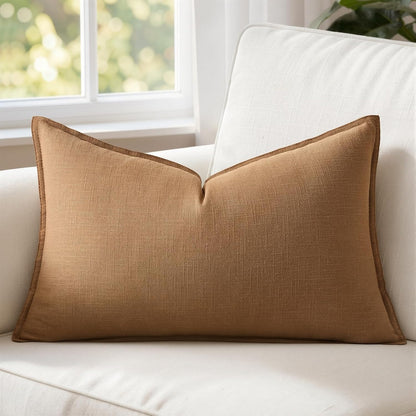 MIULEE Decorative Long Lumbar Throw Pillow Cover for Bed 14x36 Natural Beige Boho Farmhouse Neutral Couch Pillowcase Pack of 1 Accent Modern Sofa Cushion Livingroom Home Decor (Covers Only)