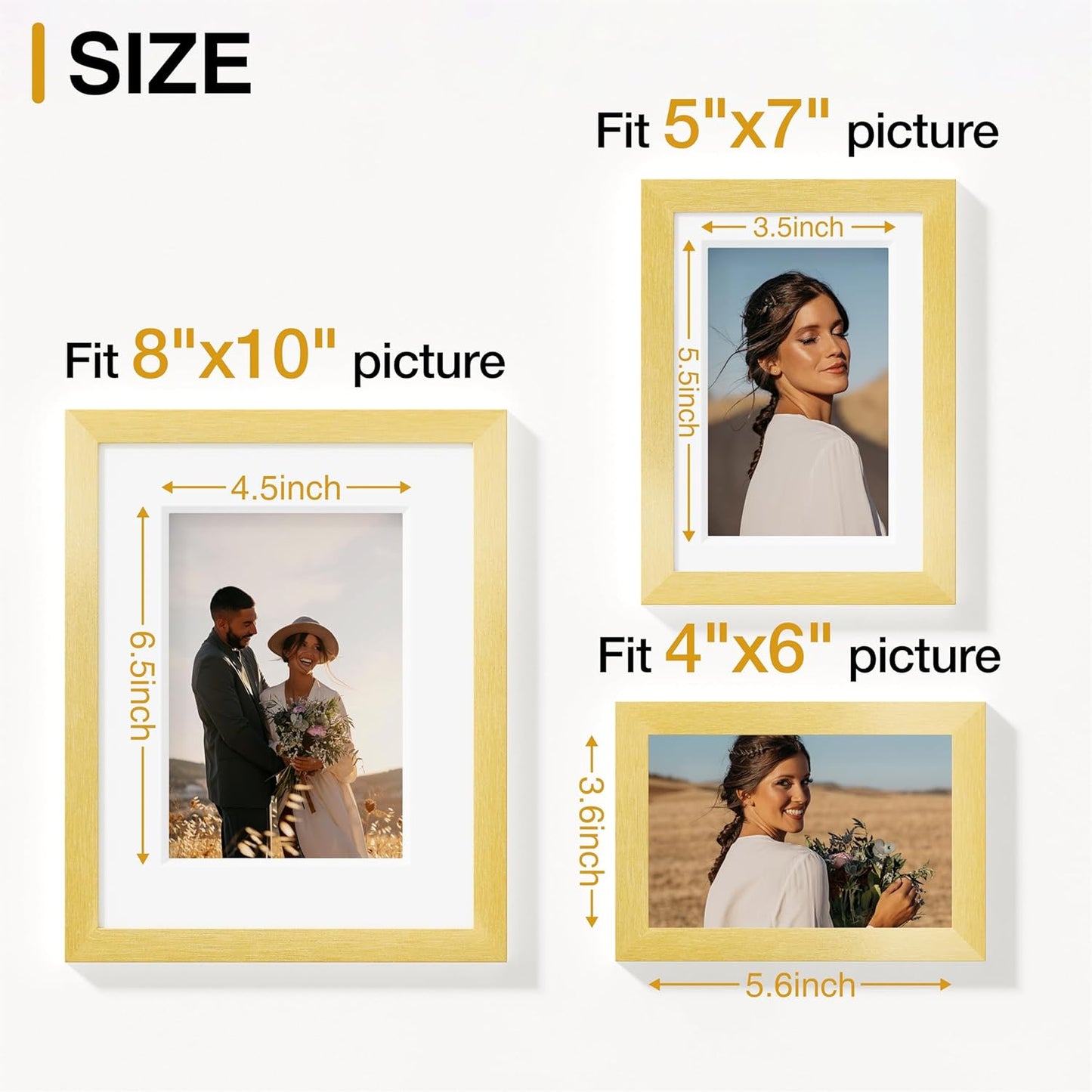 Vittanly 15 Pack Picture Frames Collage Wall Decor for Mounting or Tabletop Display, Gallery Frame Set for Family, Multi Sizes Including 3pcs 8x10, 6pcs 5x7, 6pcs 4x6, Black
