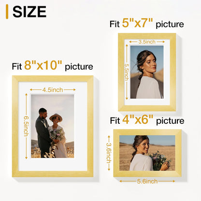 Vittanly 15 Pack Picture Frames Collage Wall Decor for Mounting or Tabletop Display, Gallery Frame Set for Family, Multi Sizes Including 3pcs 8x10, 6pcs 5x7, 6pcs 4x6, Black