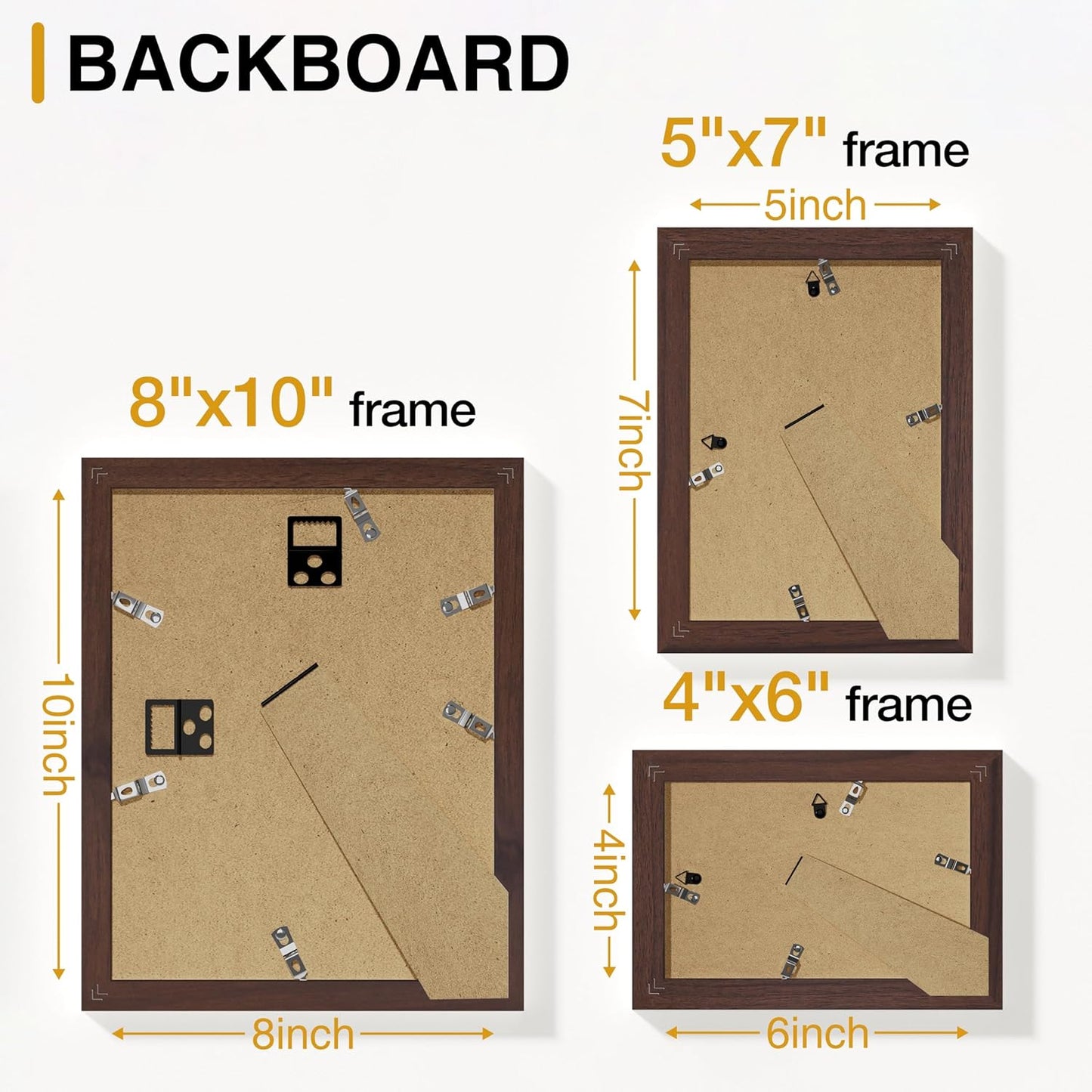 Vittanly 15 Pack Picture Frames Collage Wall Decor for Mounting or Tabletop Display, Gallery Frame Set for Family, Multi Sizes Including 3pcs 8x10, 6pcs 5x7, 6pcs 4x6, Black