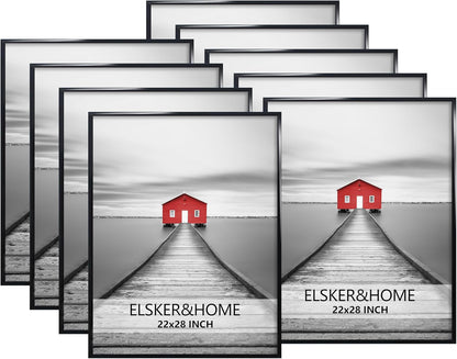 ELSKER&HOME 22.375 x 34 Poster Frame 3 Pack, Black Picture Frame for Horizontal or Vertical Wall Mounting, Sturdy and Scratch-proof