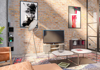Furinno Rossi 5-Tier Wall Mount Floating Radial Corner Shelf, White
