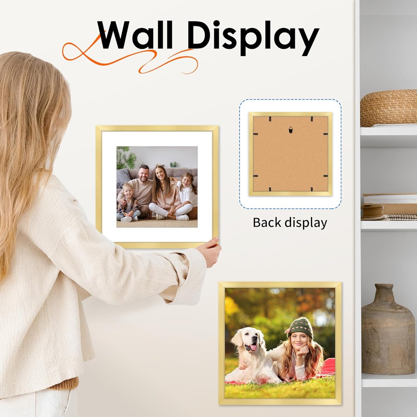 FIXSMITH 10 Pack Picture Frames Collage Wall Decor for Mounting or Tabletop Display, Gallery Wall Frame Set with Two 8x10 Black Frames, Four 5x7 Frames and Four 4x6 Frames, Multi-Pack Photo Frame Set