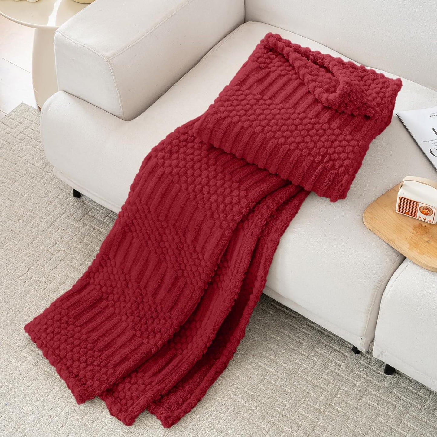 50x70 Inch Rust Throw Blanket - Soft & Fluffy Fleece, Cute & Aesthetic, Perfect for Sofa, Couch, Chair, Bed, Living Room & Bedroom, All-Season Use, Plush & Cozy Decorative Blanket