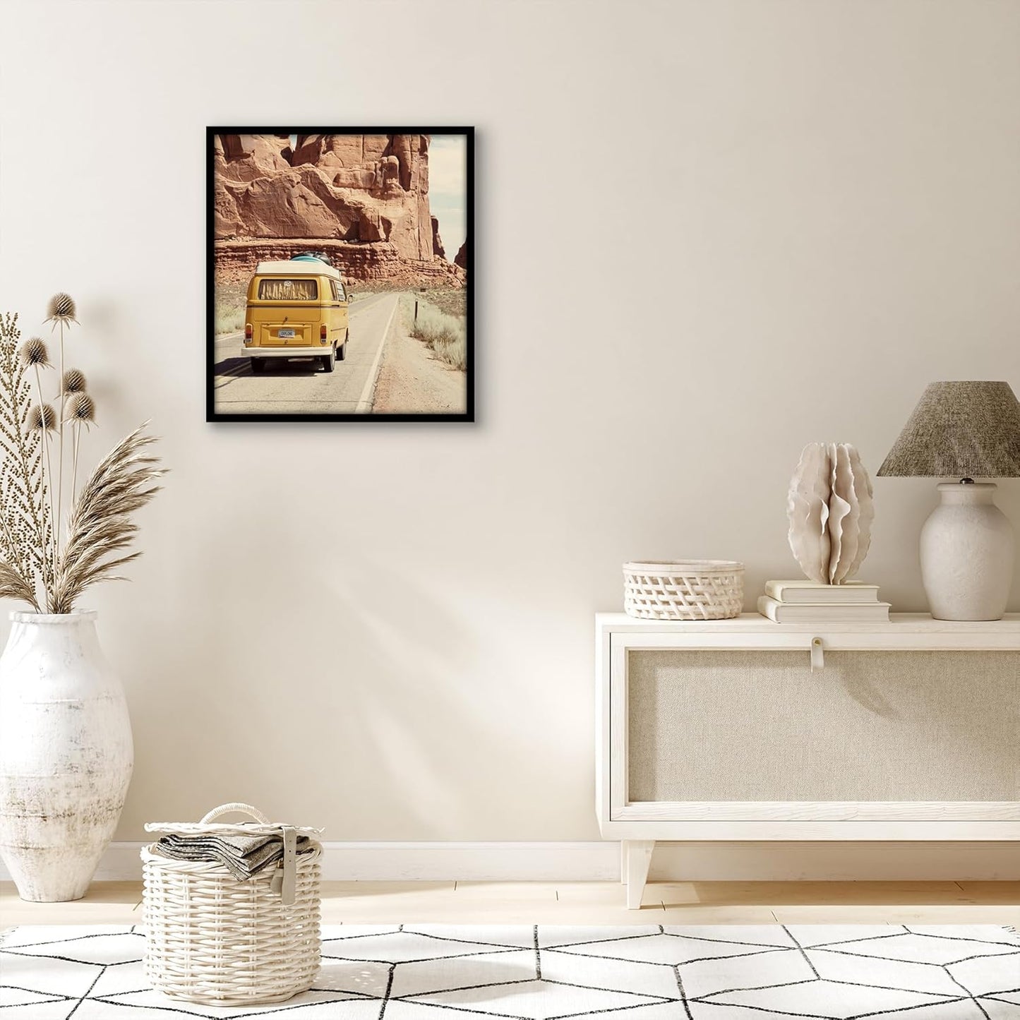 Americanflat 24x36 Poster Frame with Polished Plexiglass - Streamline Collection - Thin Border Picture Frame for Wall Display - Hanging Hardware Included - Black - Colors A