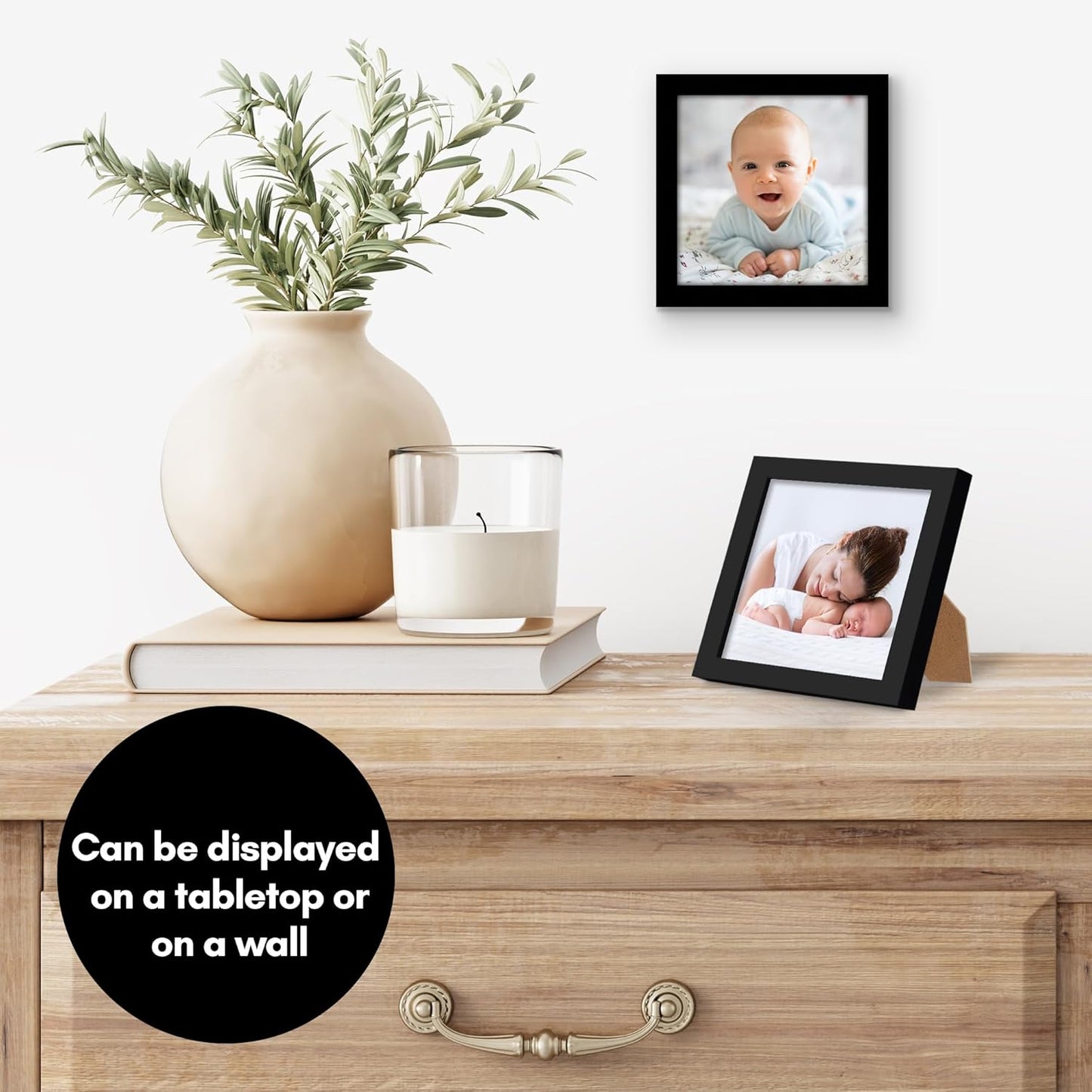 Americanflat 24x36 Poster Frame with Polished Plexiglass - Streamline Collection - Thin Border Picture Frame for Wall Display - Hanging Hardware Included - Black - Colors C