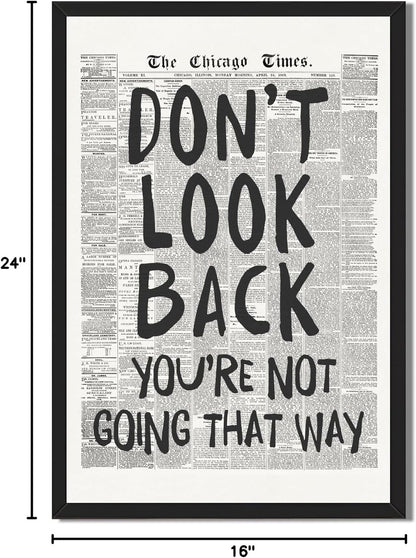 Framed Black And White Retro Newspaper Wall Art ItS Already Yours Universe Quote Poster Trendy Positive Inspirational Wall Decor for Bedroom Office Apartment Dorm Affirmation Canvas Print 8x12inch
