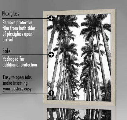 Americanflat 16x20 Picture Frame with Polished Plexiglass - Black Picture Frame - Wide Photo Frames Made of Engineered Wood for Vertical or Horizontal Wall Display - Epic Collection - Black - Colors A