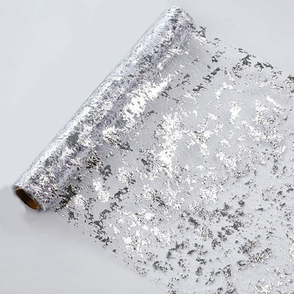 Snowkingdom 2 Pieces Gold Table Runner, Sequin Glitter Foil Metallic Thin Mesh Runner Roll 11"x108", Gold Table Decorations for Event Party, Wedding, Birthday Party, Christmas