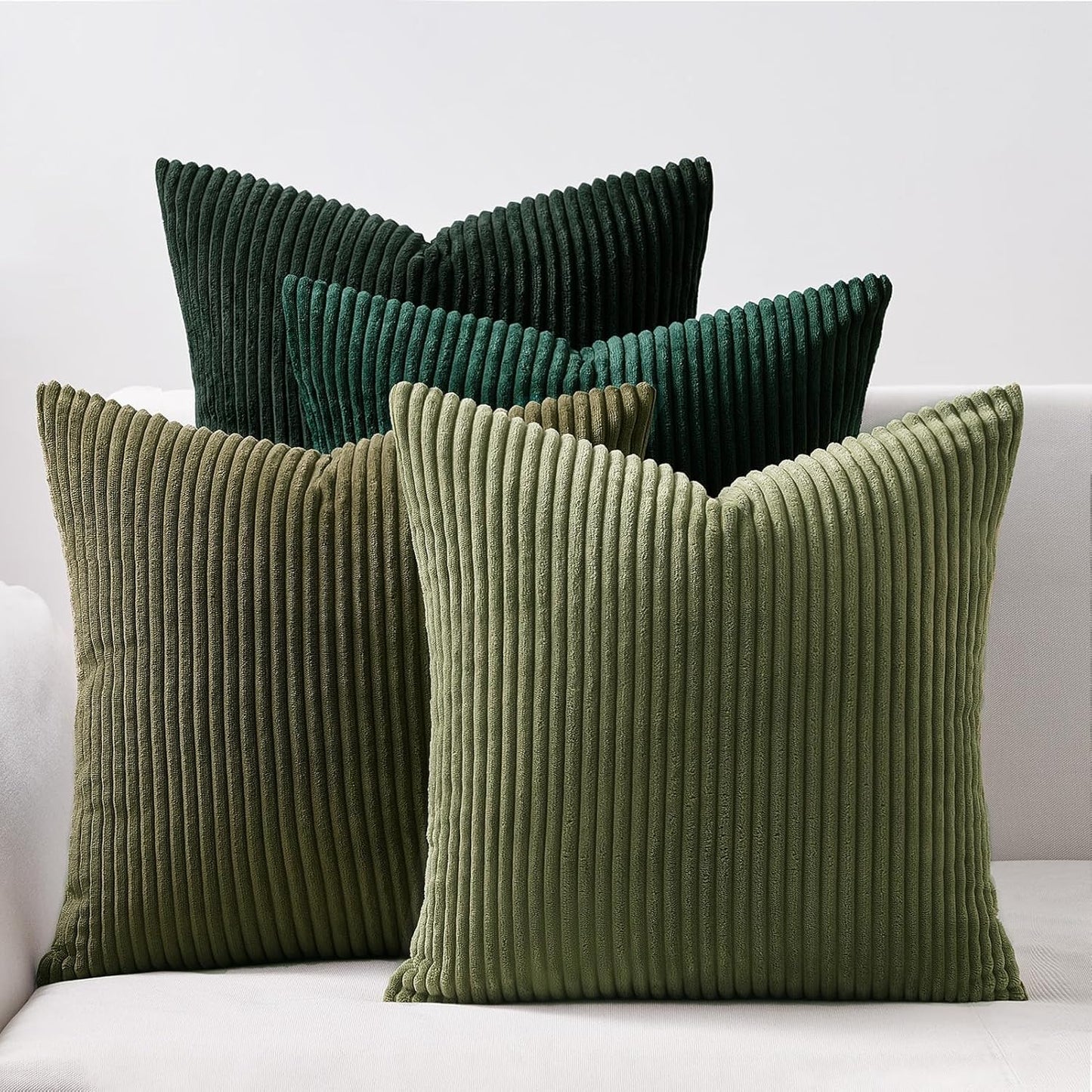 Topfinel Decorative Throw Pillow Covers Cushion Cases, Set of 4 Soft Velvet Modern Double-Sided Designs, Mix and Match for Boho Farmhouse Fall Home Decor (18x18 inch, Orange/Teal)