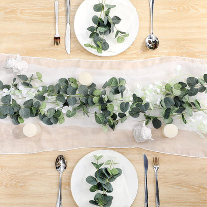 Tigeen 200 Pcs Artificial Eucalyptus Stems Tall 11.8 Inch Tall Faux Eucalyptus Branches Fake Greenery Plants Stems for Vase Home Party Wedding Decorations