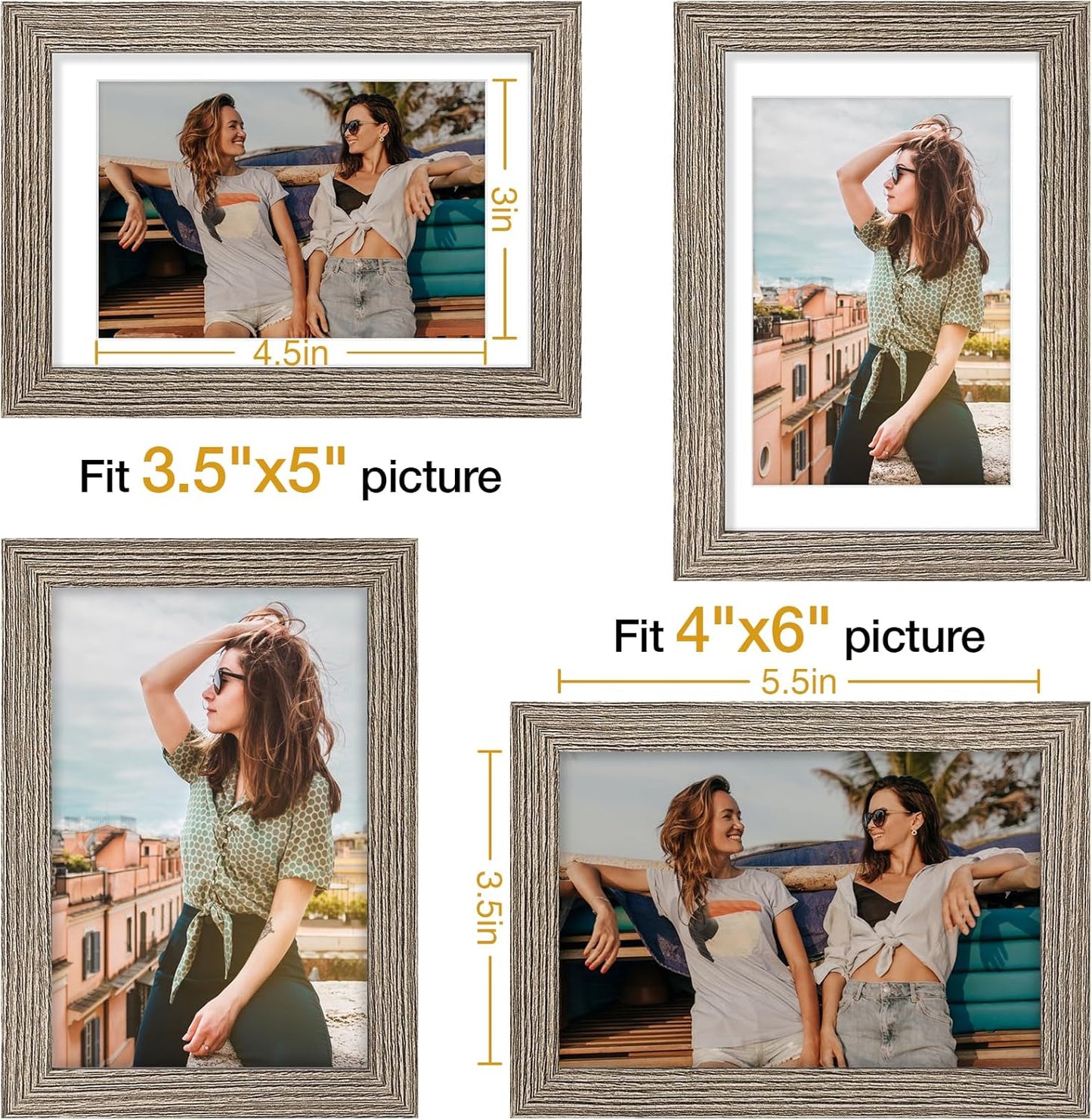 Vittanly 11x14 Picture Frame, Display Pictures 8x10 with Mat or 11x14 without Mat, Photo Frame for Wall Mounting, Black, 1 Pack - Colors B