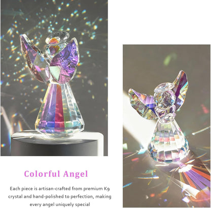 HDCRYSTALGIFTS 3.3'' Crystal Bird Figurine Collectible Art Glass Animal Figurines Table Home Decor Paperweight Valentine’s Day for Women