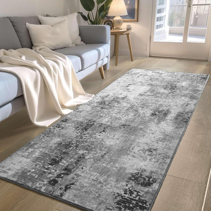 Ompaa 2x6 Rug Runners for Hallways Kitchen Runner Rug Non Slip Washable Grey Long Runner Rugs with Rubber Backing Soft Abstract Carpet Runner for Hallways, Kitchen, Bedroom, Bathroom, Entryway - Colors B