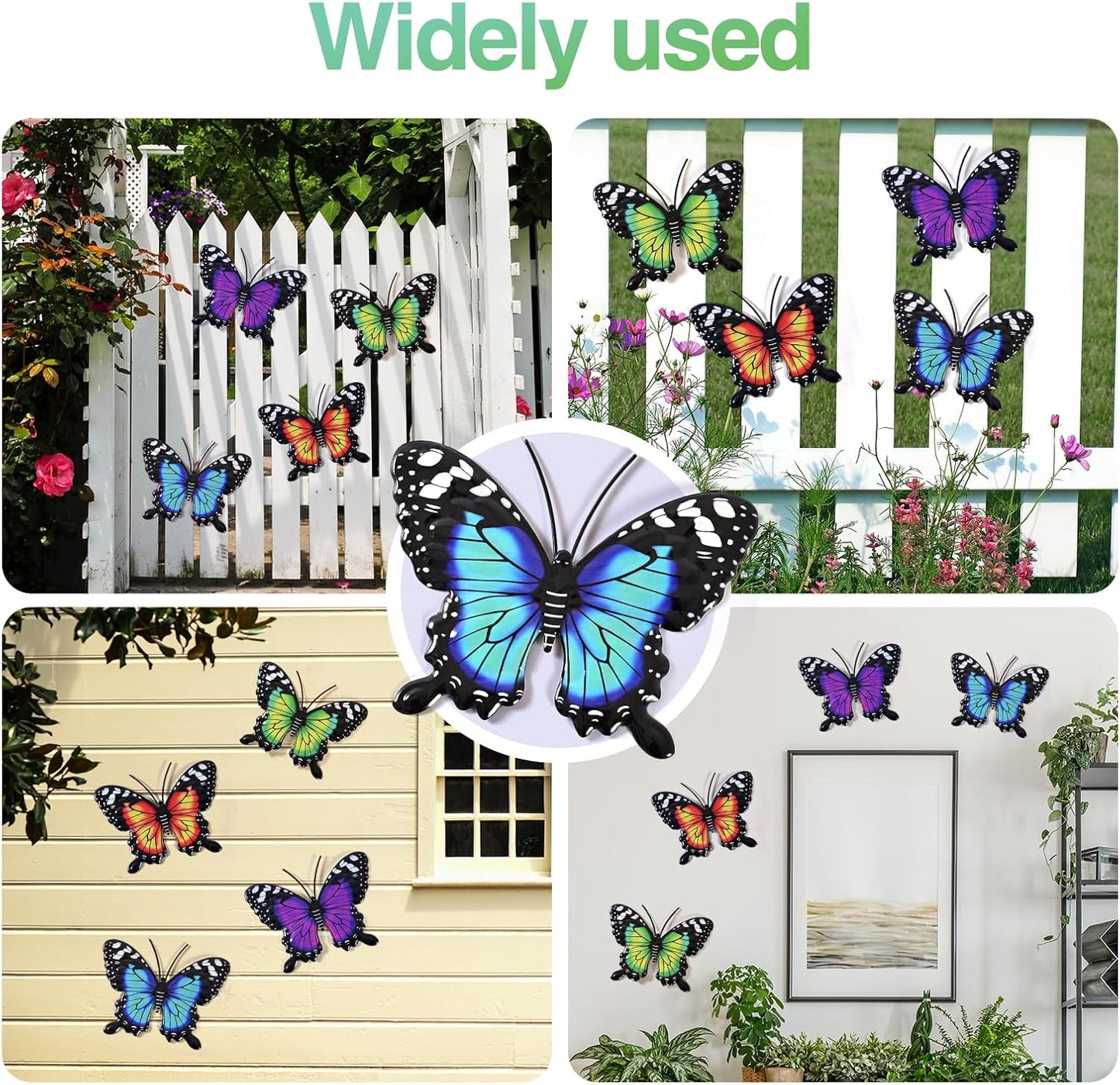 Yungeln Metal Wall Art, 4PCS Metal Bumble Bee Wall Decor, 3D Iron Bee Art Sculpture Hanging Wall Decorations for Outdoor Home Garden