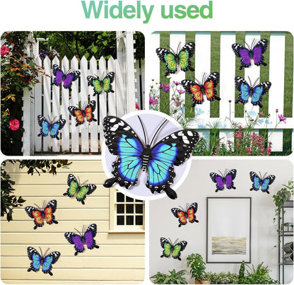 Yungeln Metal Wall Art, 4PCS Metal Bumble Bee Wall Decor, 3D Iron Bee Art Sculpture Hanging Wall Decorations for Outdoor Home Garden