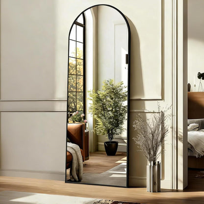 Simple Deluxe Arched Full Length Mirror, 71"x26"Large Floor Mirrors, for Wall Door Bedroom Bathroom Living Room (Gold)