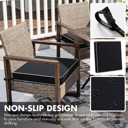 MIULEE Navy Blue 48 x 18 x 3 Outdoor Bench Cushion Waterproof Patio Chair Cushion with Adjustable Straps Set of 1 for Swing Patio Furniture 3-Year Color Fastness Garden Sofa Couch