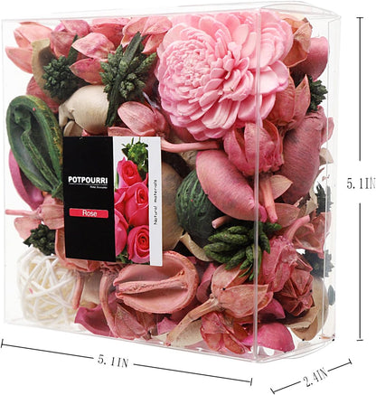Qingbei Rina Spring Potpourri Bowl Filler, Lavender Scented Potpourri Dried Flower,Decorative Vase Filler,Home Fragrance Perfume Sachet, Bathroom Decor, 9.8 Oz(Purple)