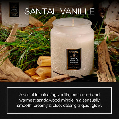 Voluspa Baltic Amber Candle, 18 oz, Coconut Wax Blend, Scented Candles for Home, 100 Hour Burn Time, Candle Jar