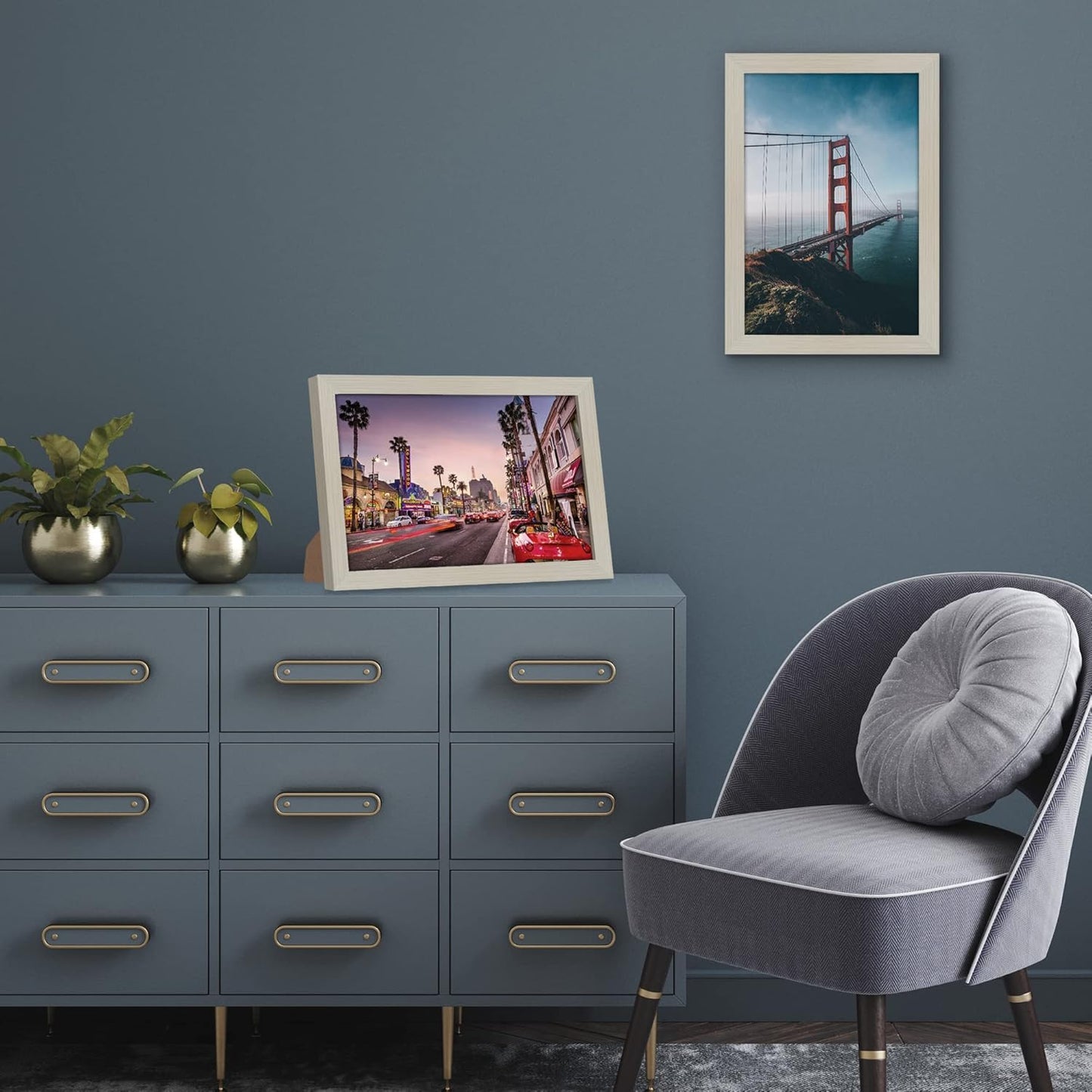 Americanflat 12x18 Poster Frame with Shatter-Resistant Glass - Signature Collection - Gallery-Style Frames Made of Engineered Wood - Photo Frame for Wall Display - Black - Colors A