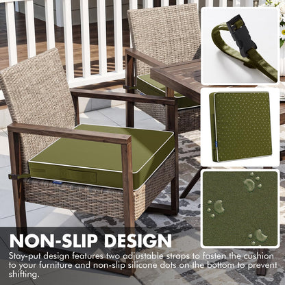 MIULEE Navy Blue 48 x 18 x 3 Outdoor Bench Cushion Waterproof Patio Chair Cushion with Adjustable Straps Set of 1 for Swing Patio Furniture 3-Year Color Fastness Garden Sofa Couch