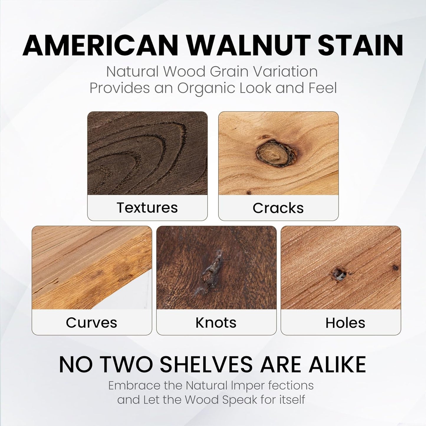 Floating Shelves 36 Inches Long - 8 Inch Deep Rustic Premium Solid Pine Wood for Storage - Farmhouse Wall Mounted for Living Room - Heavy-Duty Metal Bracket - 36" W x 8" D - Set of 2 - White Color