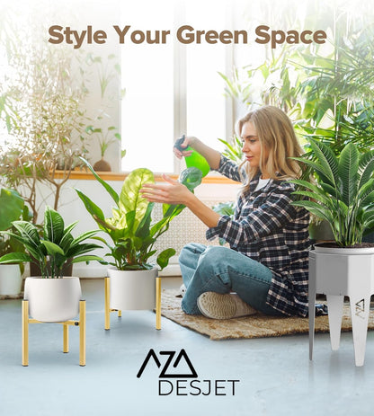 Plant Stand Indoor Adjustable, Metal Modern Indoor Plant Stand, Heavy Duty Plant Stands Outdoor Corner, Stable Plant Holder, Fits 8 to 12 Inches Pots, Black, 1 Pack, Pot & Plant Not Included