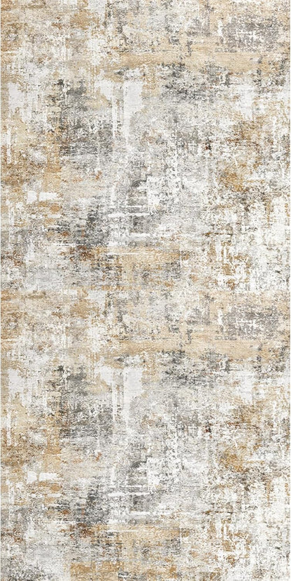 2x3 Washable Non-Slip Area Rug - Soft Low Pile Throw Rug for Kitchen Entryway Bedroom - Modern Indoor Door Mat with Rubber Backing (Beige Grey) - Colors A