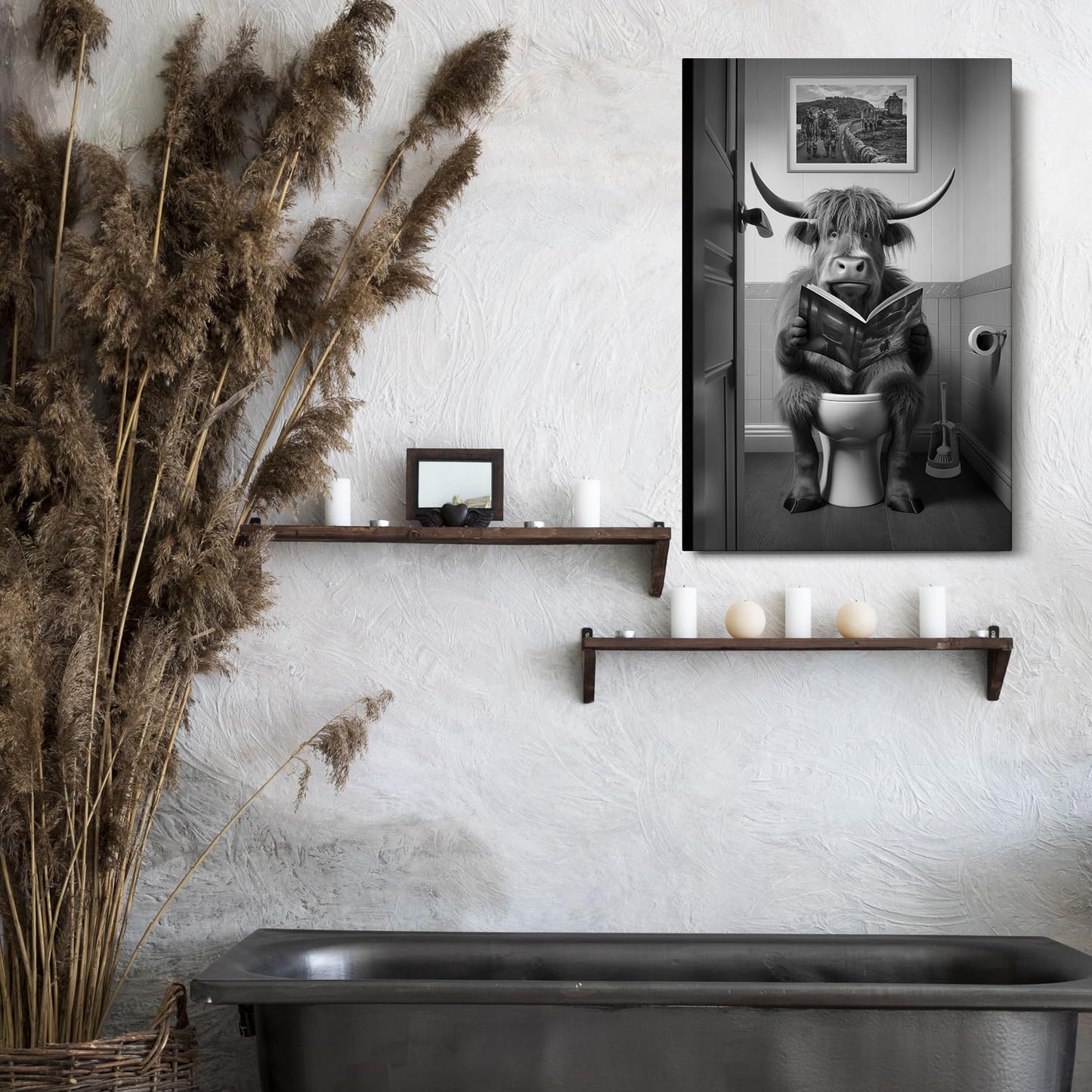 DIHSIEG 12x16 Canvas Wall Art funny bathroom wall art Print Poster Vintage Poster Frameless Floral Can be hung on the Wall Heal Your Heart poster Wall Art Canvas